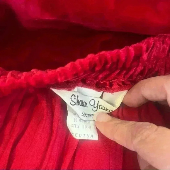 Vintage Sharon Young Velvet Set Beautiful Red - Picture 9 of 10